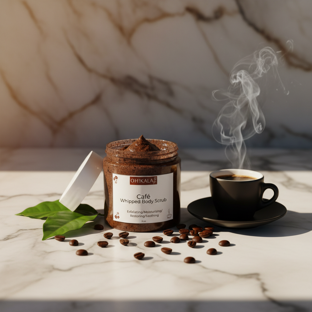Café Whipped Body Scrub Mockup
