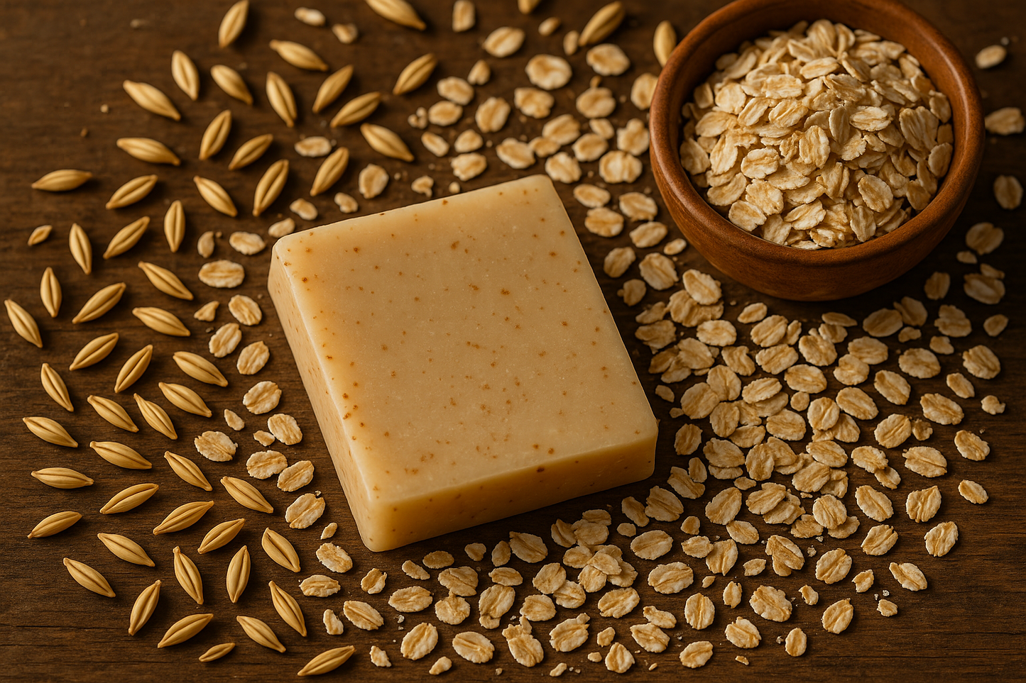 Natural oatmeal mockup