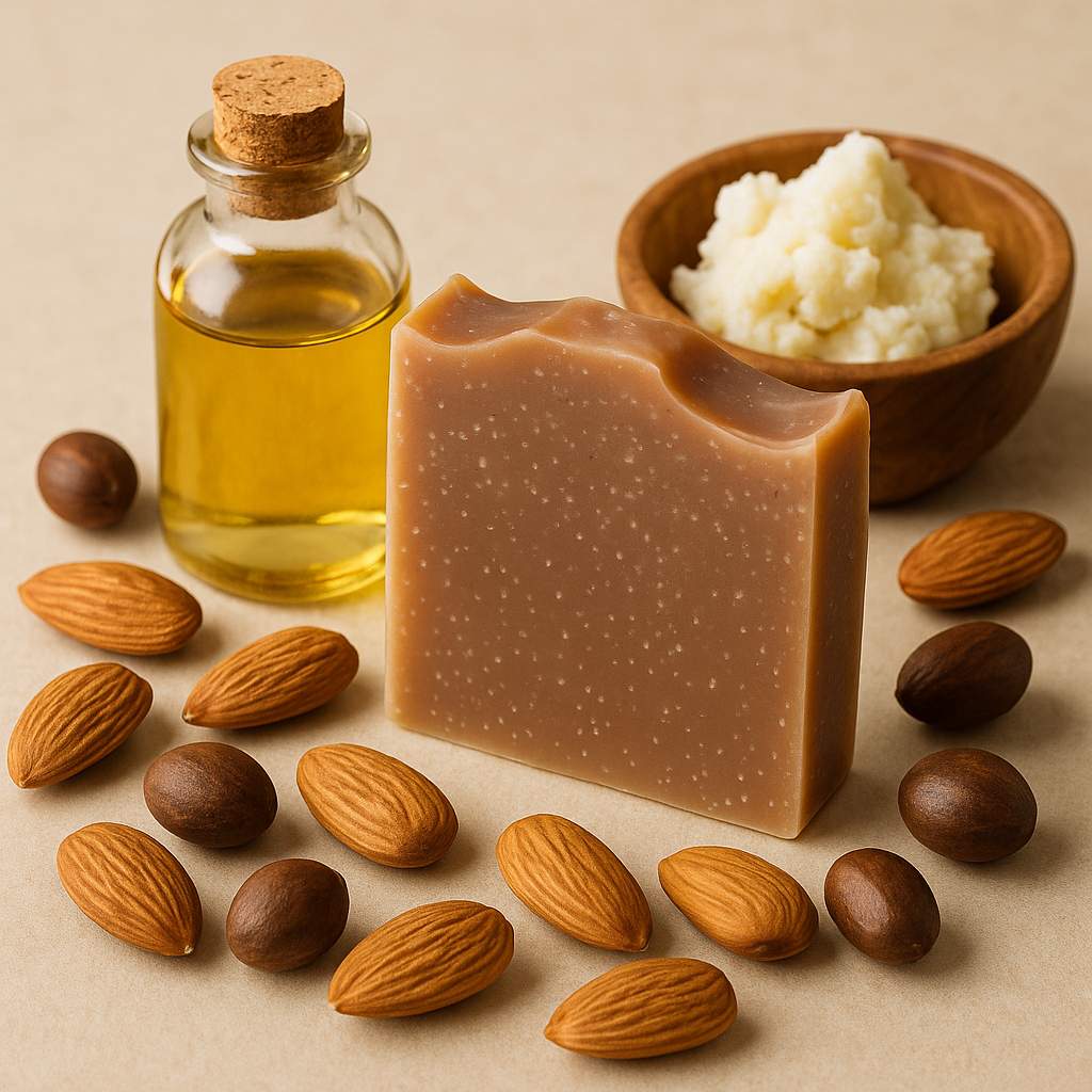 Almond Oil and Shea Butter Soap Mockup