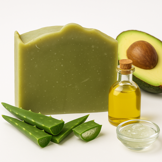 Avocado Oil and Aloe Vera Soap Mockup