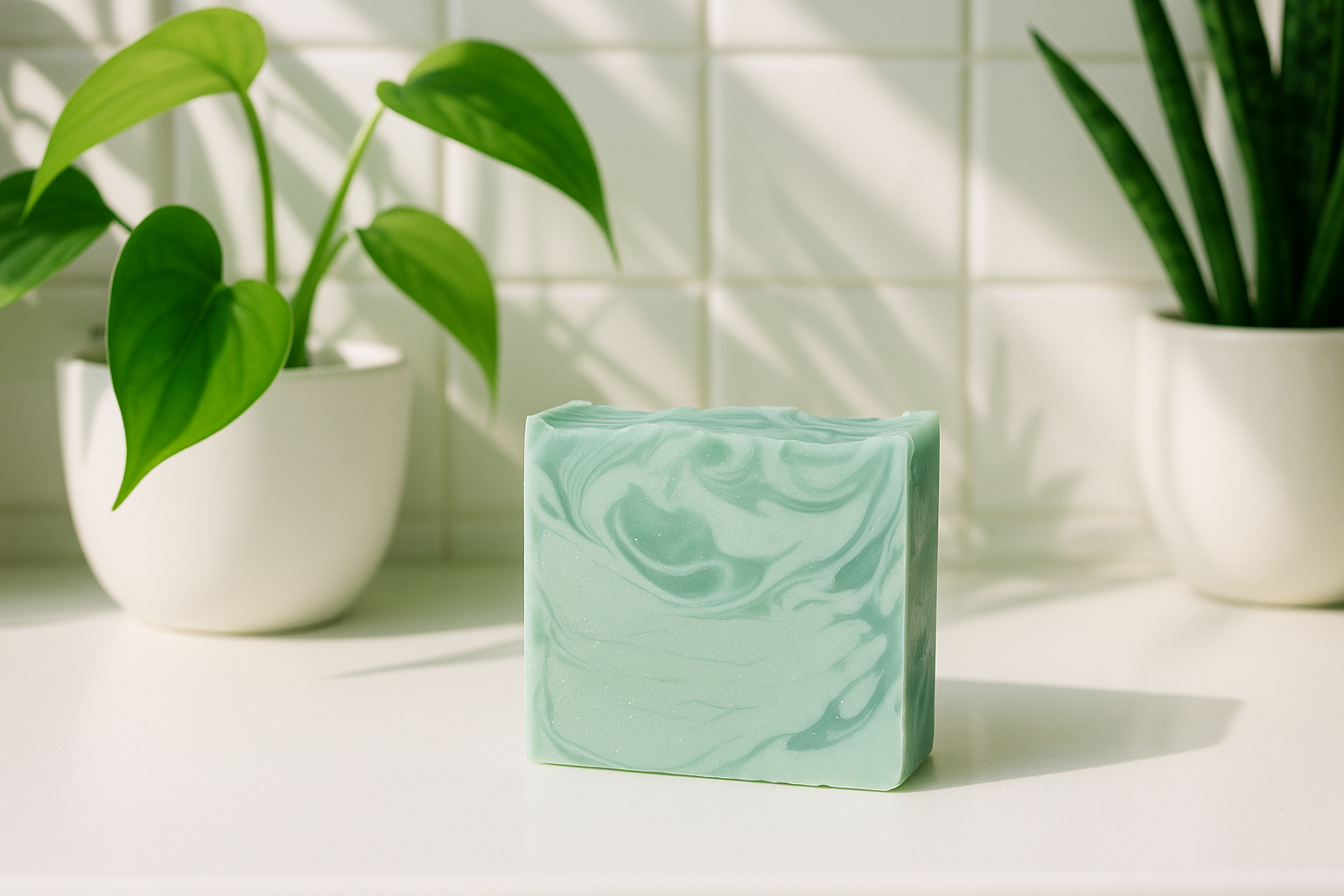 Bright lifestyle bathroom mockup