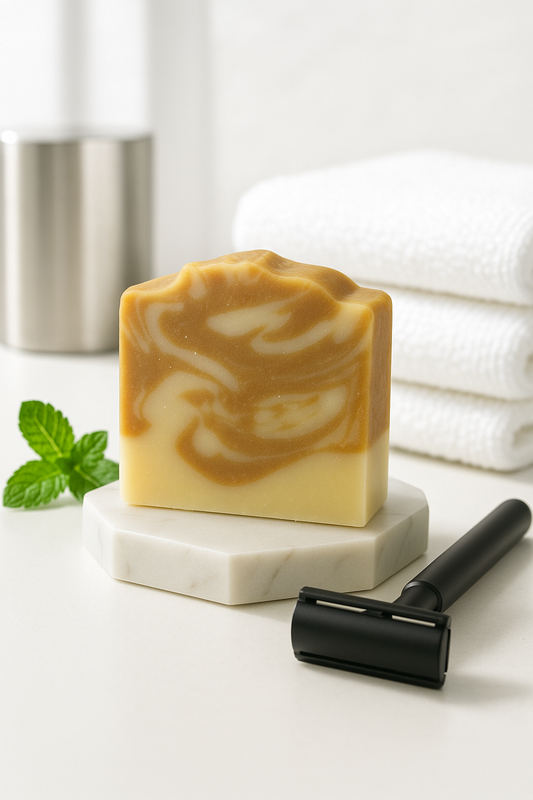 Bright masculine soap mockup