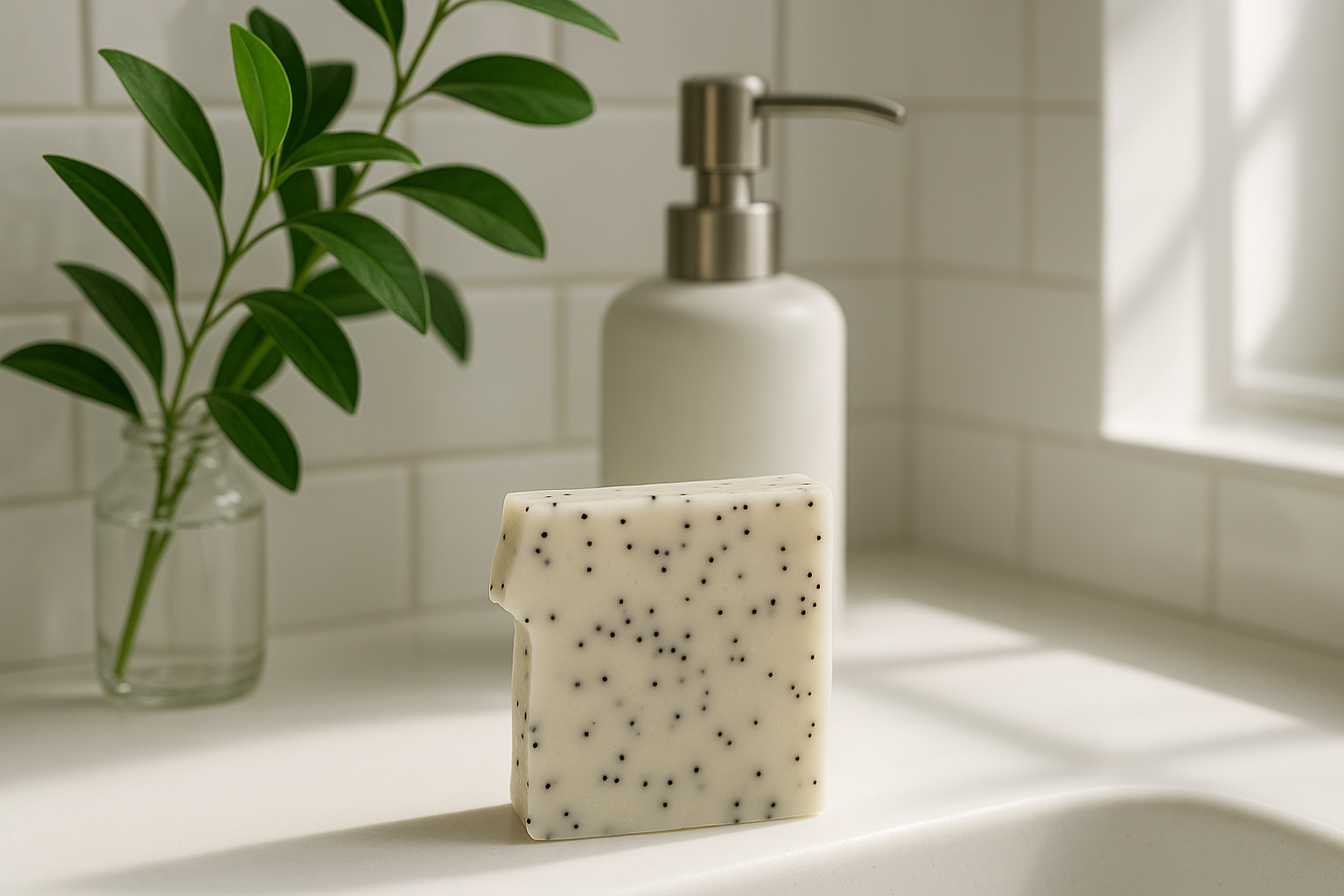 Bright modern bathroom lifestyle