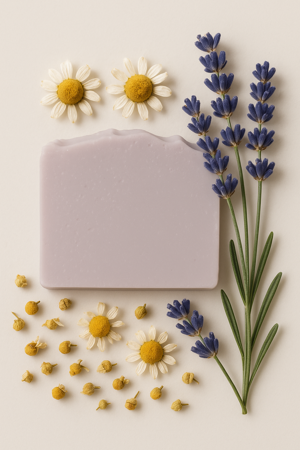 Chamomile and Lavender Soap Mockup