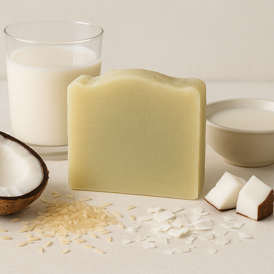 Coconut and Rice Milk Soap Mockup