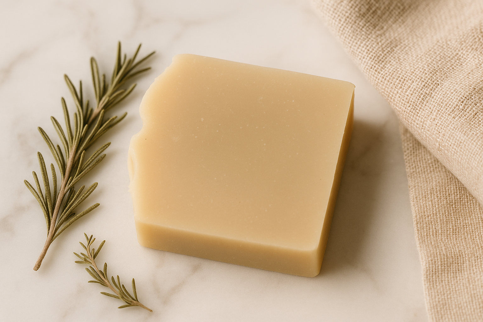 Elegant spa mockup with creamy natural soap