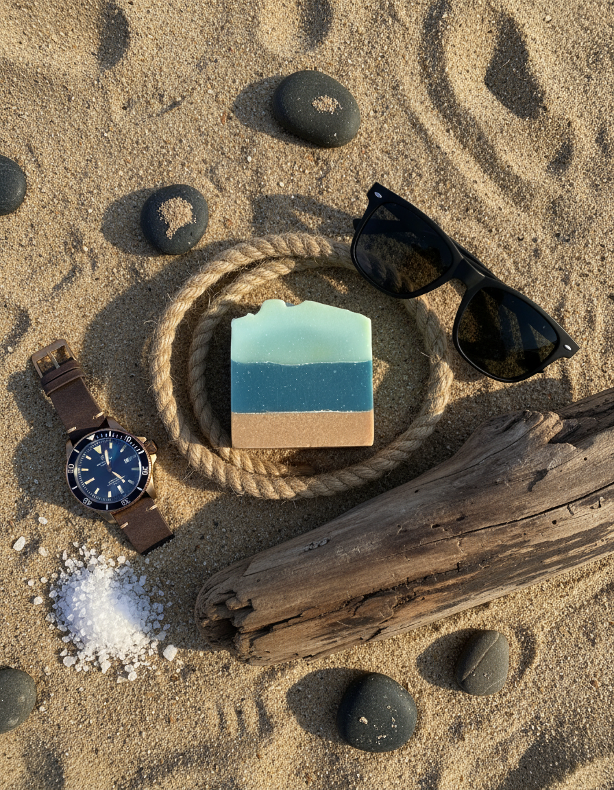 Masculine beach mockup