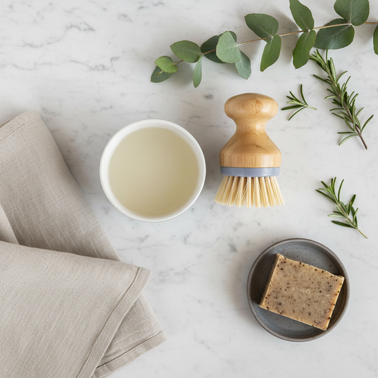 Overhead flat lay mockup