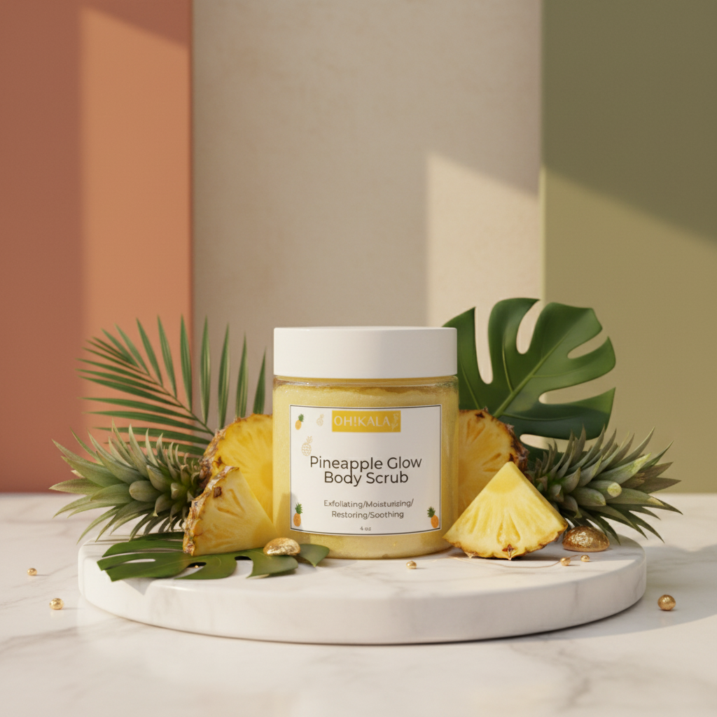 Pineapple Glow Body Scrub Mockup