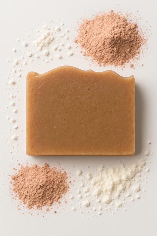 Pink Clay and Yogurt Powder Soap Mockup