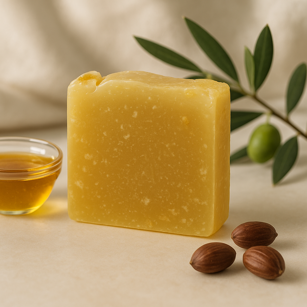 Translucent Golden Soap Mockup