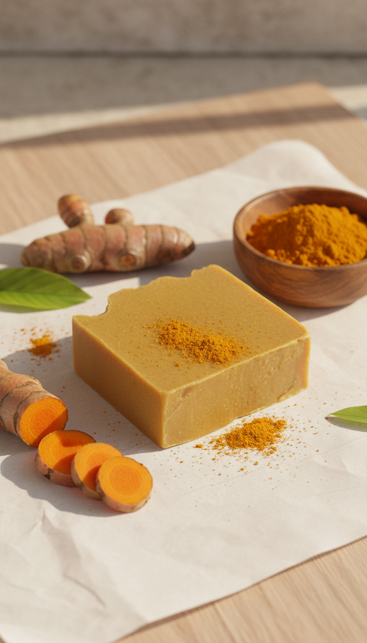 Turmeric soap mockup