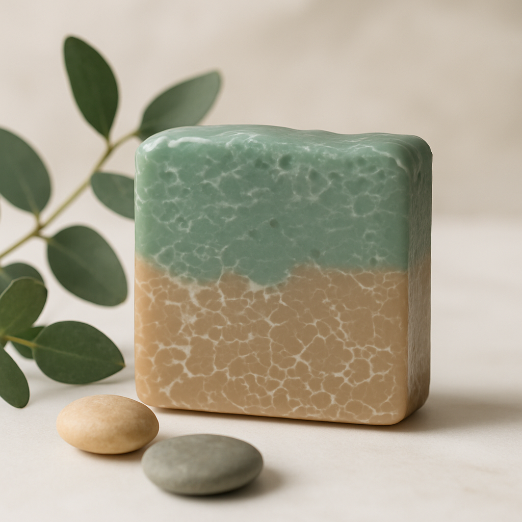 Two-Toned Marbled Soap Mockup
